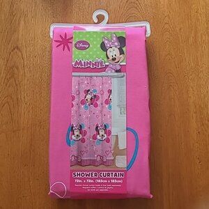 Minnie Mouse Disney Junior Collection Fabric Shower Curtain Drape NIP 72" x 72"